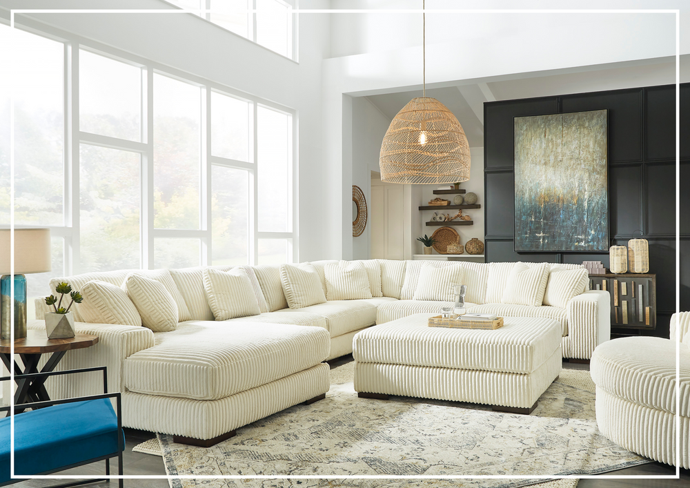 Gio Italia Lunox 6-Piece Fabric Sectional Sofa With Chaise-Jennihome