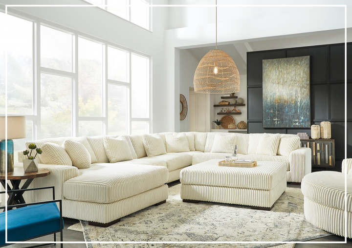 Gio Italia Lunox 6-Piece Fabric Sectional Sofa With Chaise-Jennihome