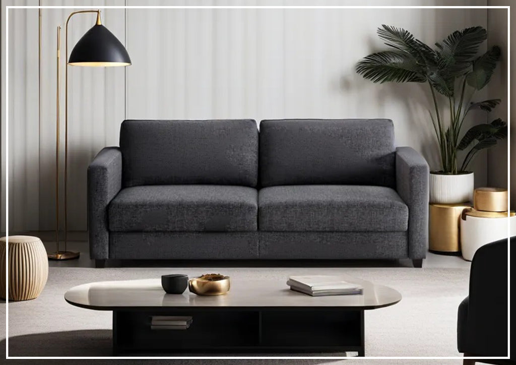 Fantasy Fabric Sofa Sleeper | Track Arms | Foam mattress | Luonto