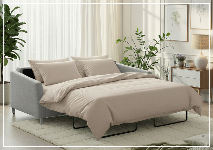 Monika Fabric Sleeper Sofa | Nest Function | Foam Mattress | Luonto