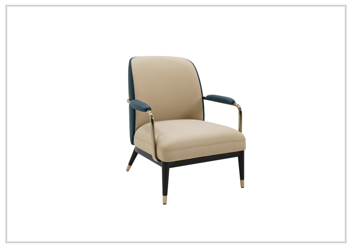 Lusoria Leisure Leather Chair | In Champagne Gold | Klaussner