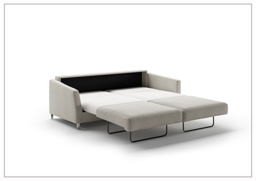 Luonto Monika Fabric King Sleeper Sofa Bed With Wood or Chrome Legs-Jennihome