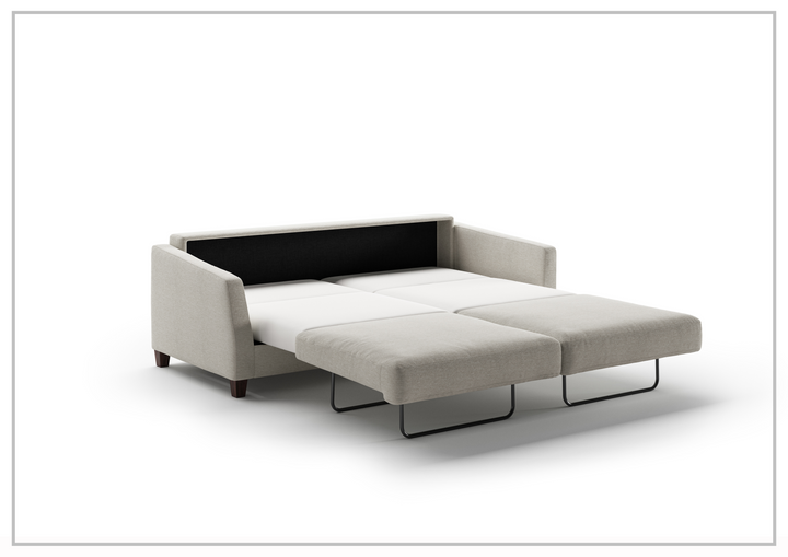 Luonto Monika Fabric King Sleeper Sofa Bed With Wood or Chrome Legs-Jennihome