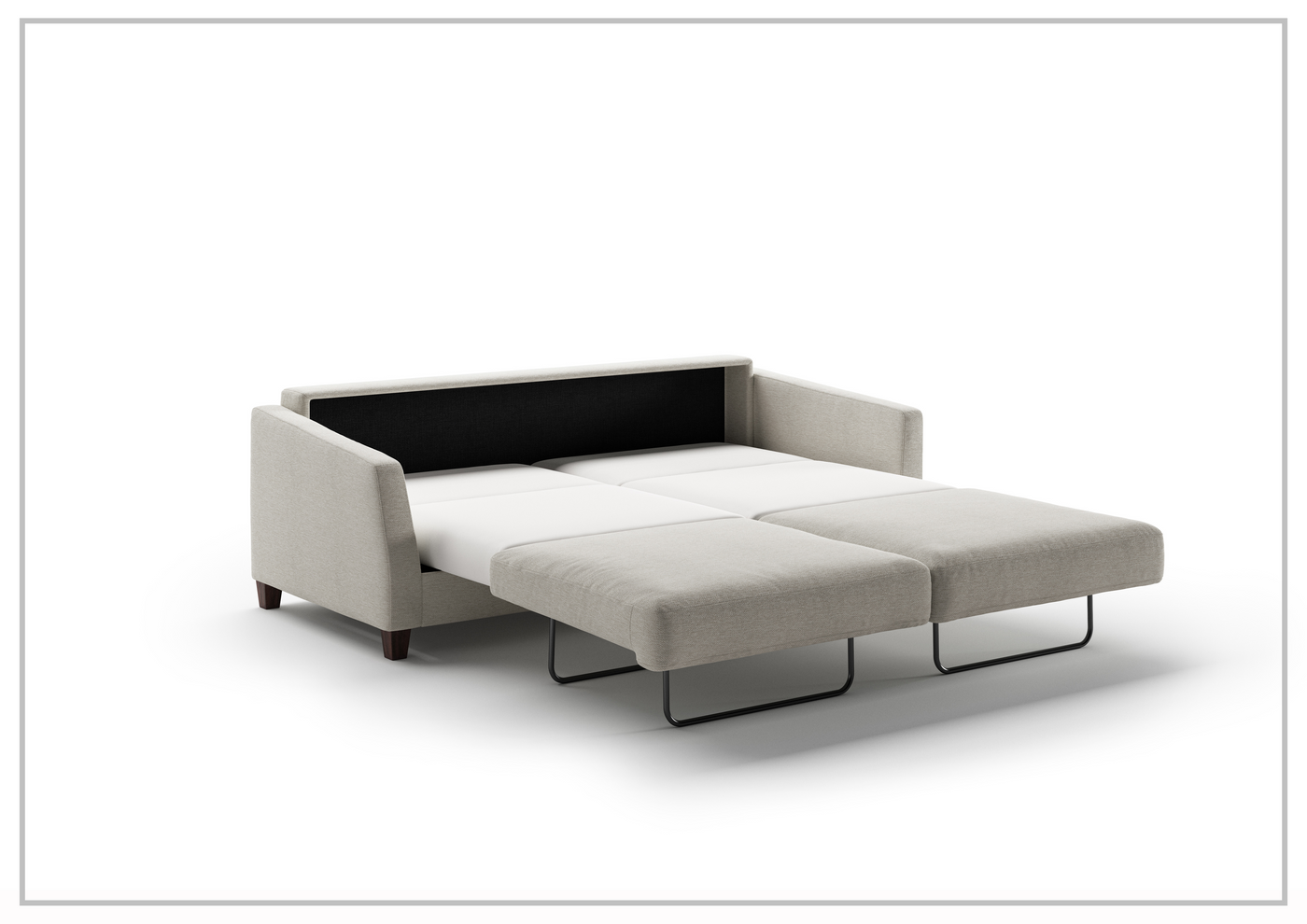 Luonto Monika King Sleeper Sofa With Wood/Chrome Legs