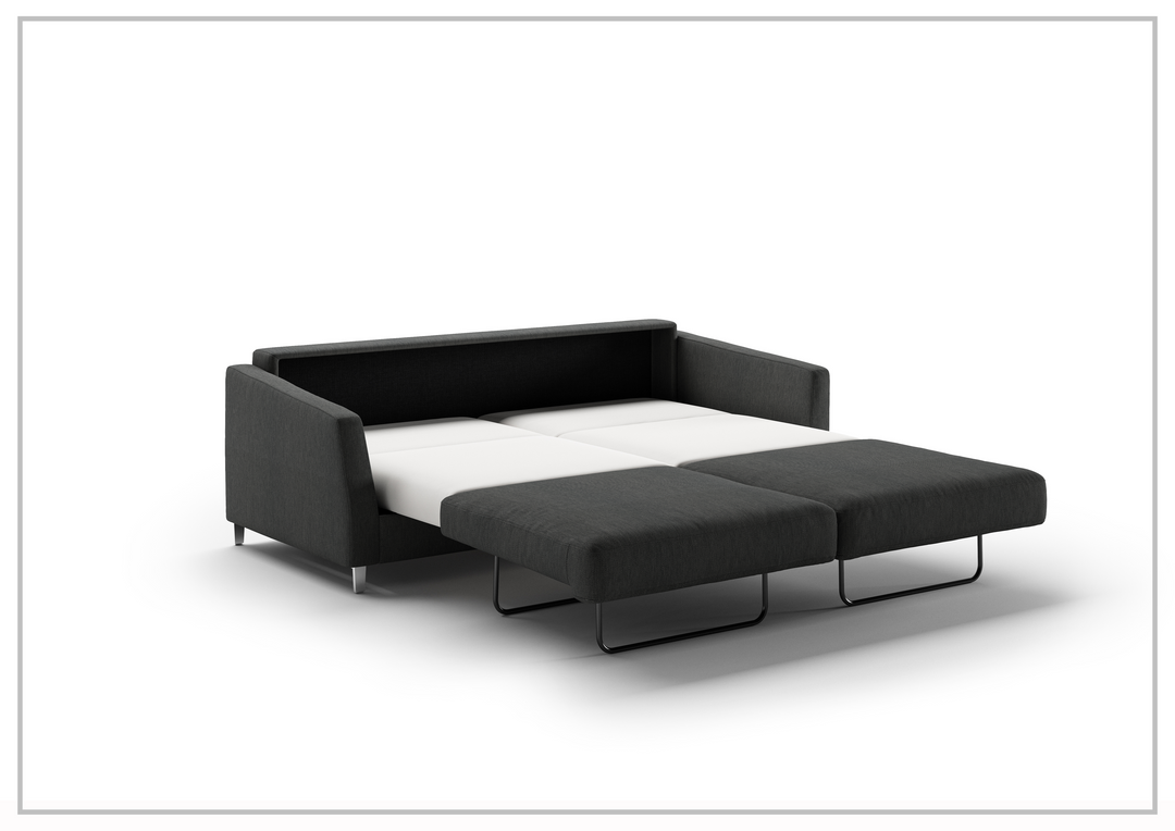 Luonto Monika Fabric King Sleeper Sofa Bed With Wood or Chrome Legs-Jennihome