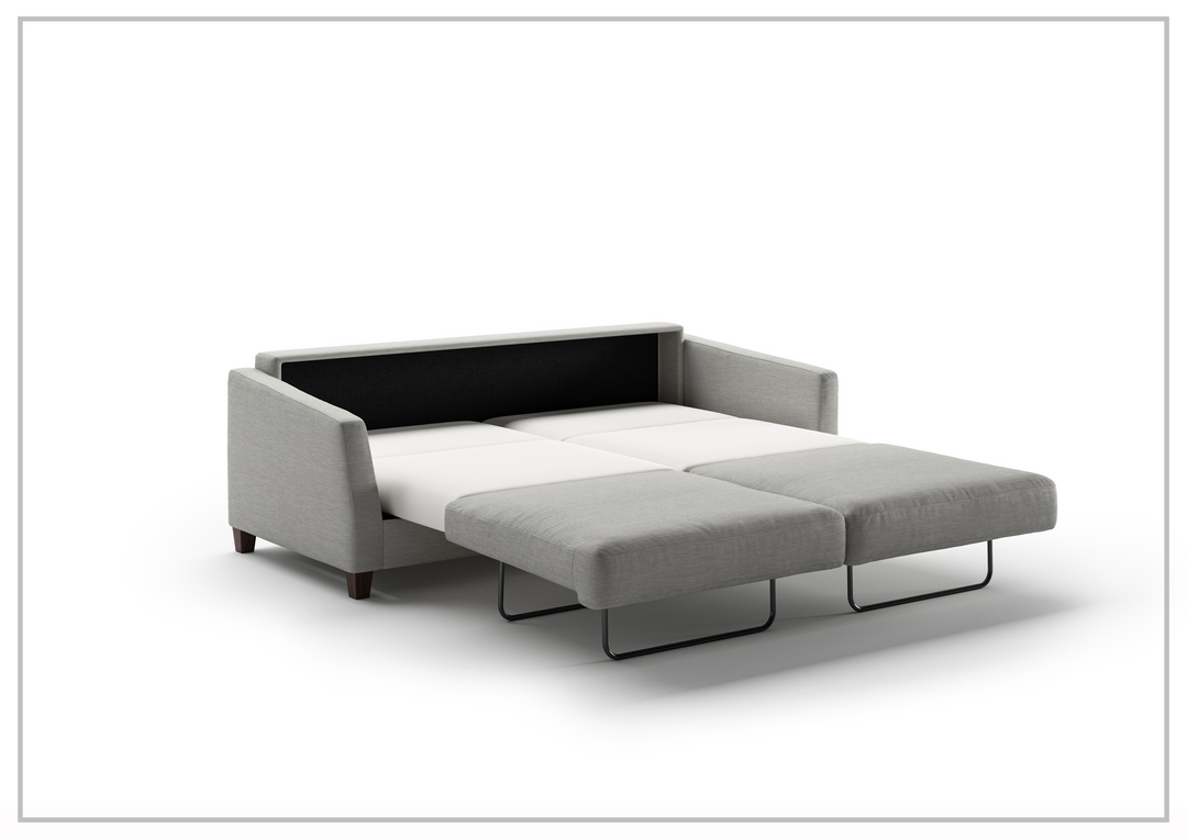 Luonto Monika Fabric King Sleeper Sofa Bed With Wood or Chrome Legs-Jennihome