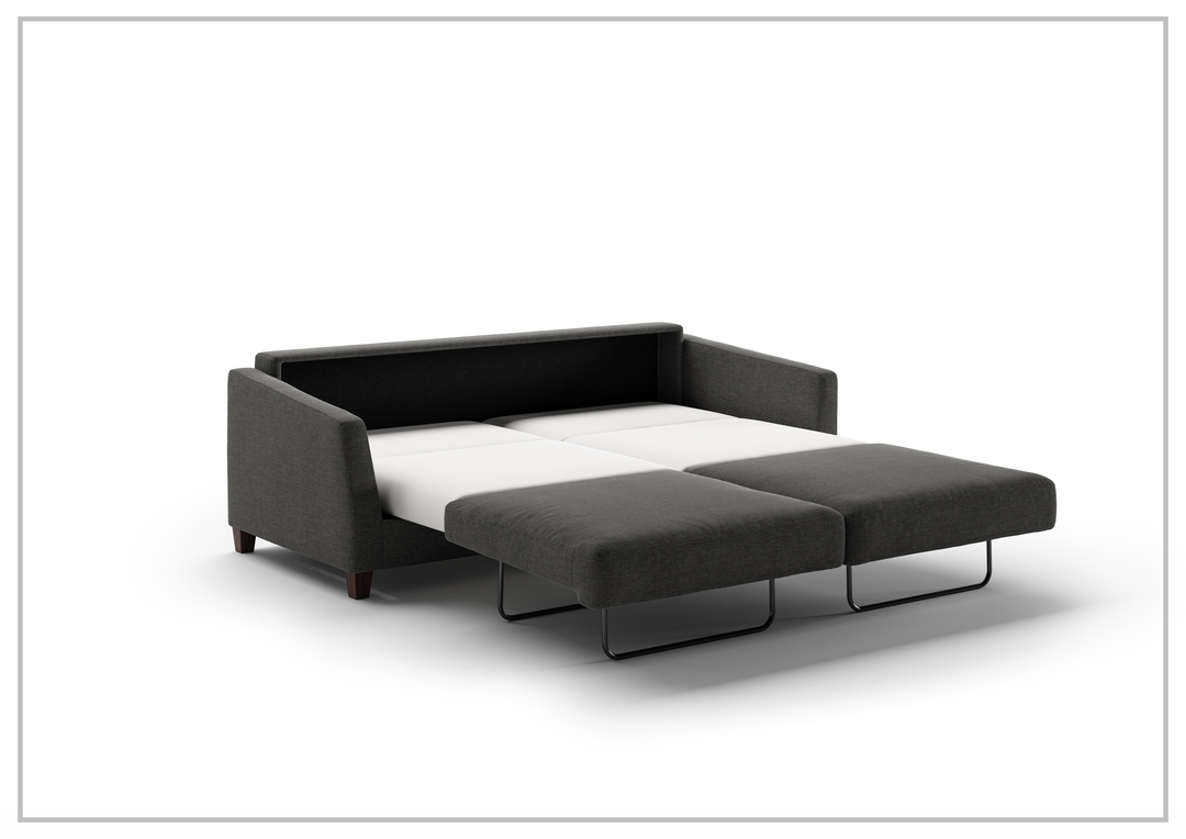 Luonto Monika Fabric King Sleeper Sofa Bed With Wood or Chrome Legs-Jennihome