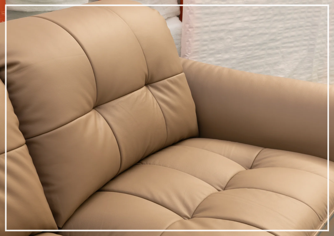Morbido 3 Seater Sofa | Leather Tufted | Klaussner