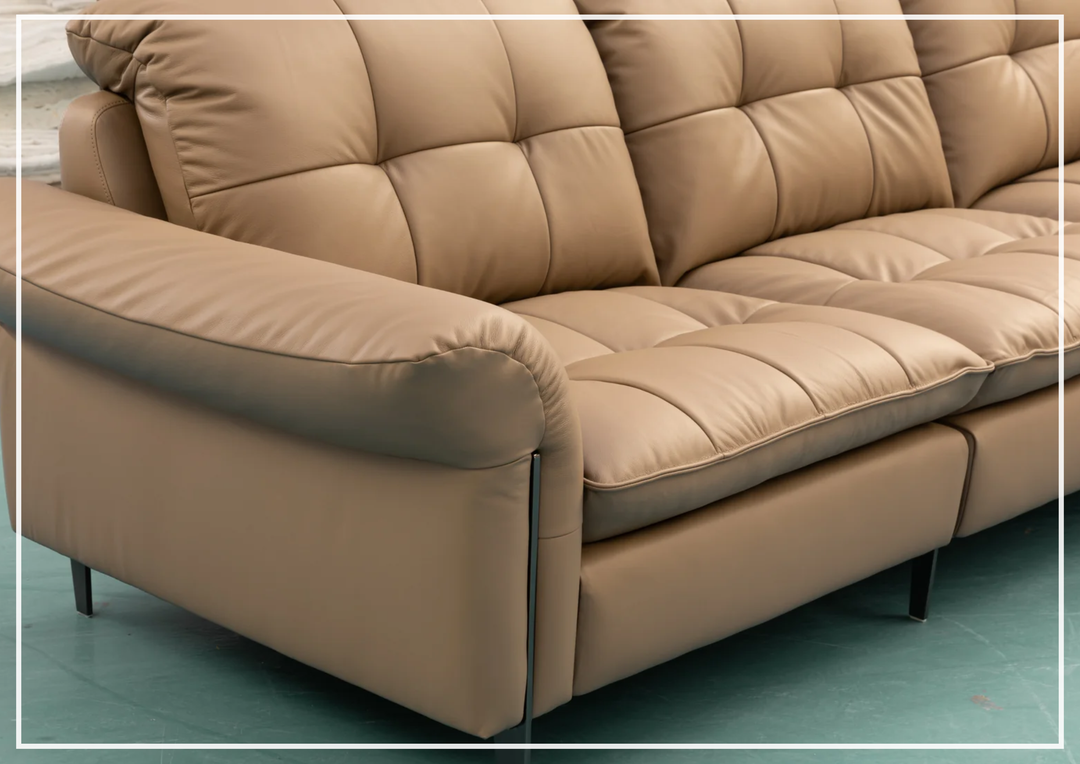 Morbido 3 Seater Sofa | Leather Tufted | Klaussner