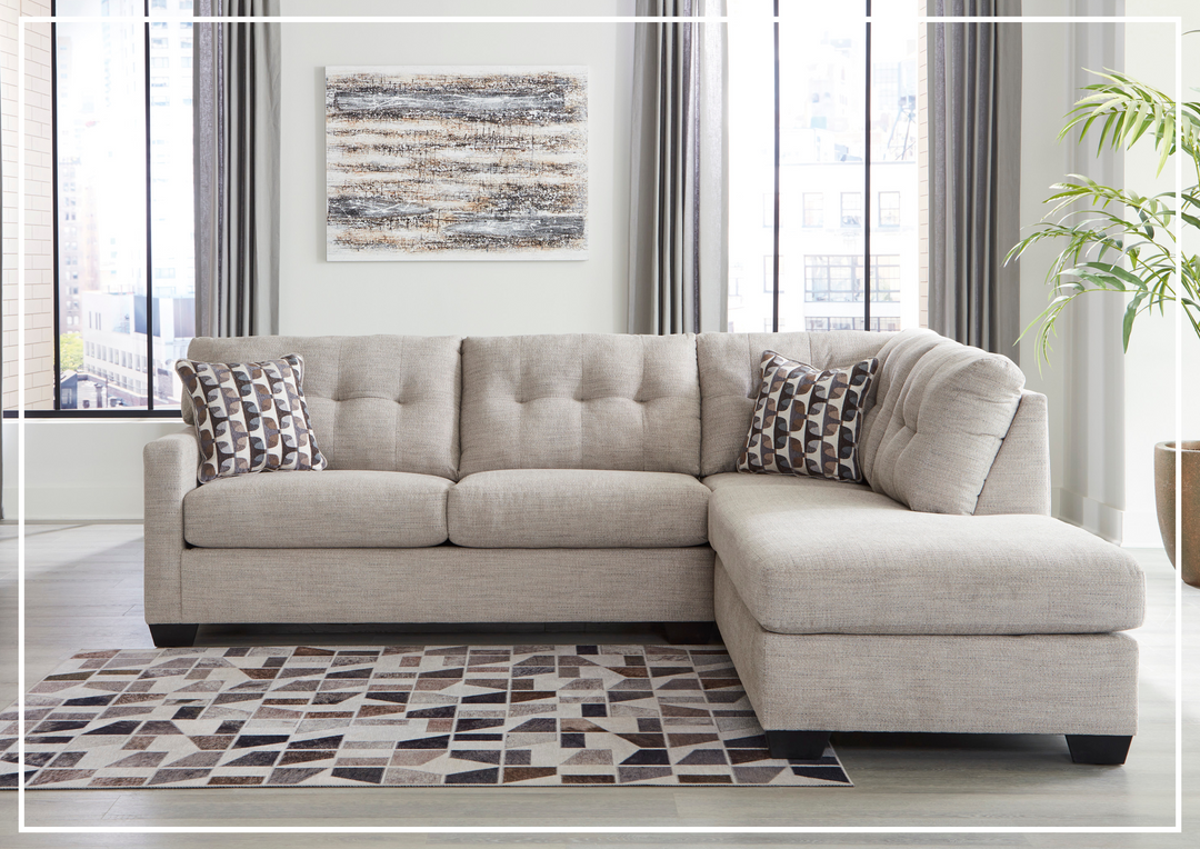 Gio Italia Mellis 2-Piece Fabric Sectional Sofa With Chaise-Jennihome