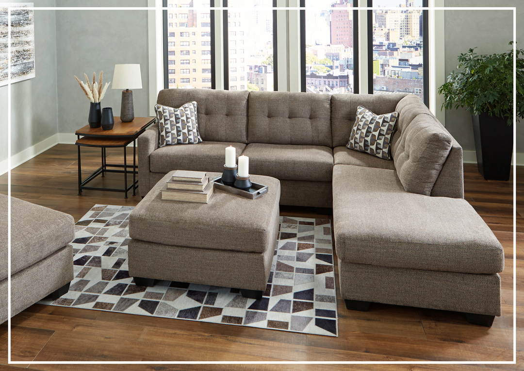 Gio Italia Mellis 2-Piece Fabric Sectional Sofa With Chaise-Jennihome