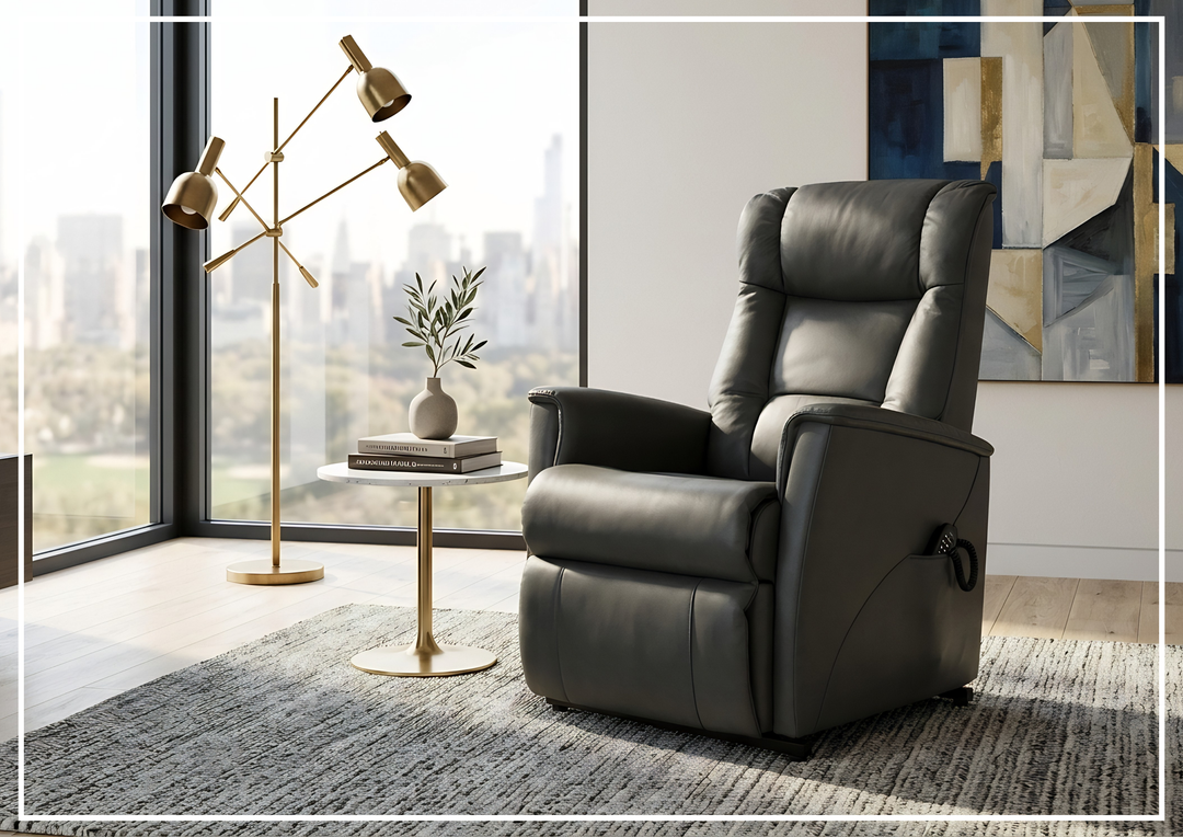 Memphis Leather Lift Recliner Chair | Motorized Headrest | Fjords