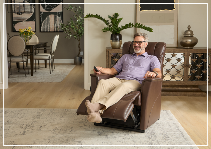 Memphis Leather Lift Recliner Chair | Motorized Headrest | Fjords