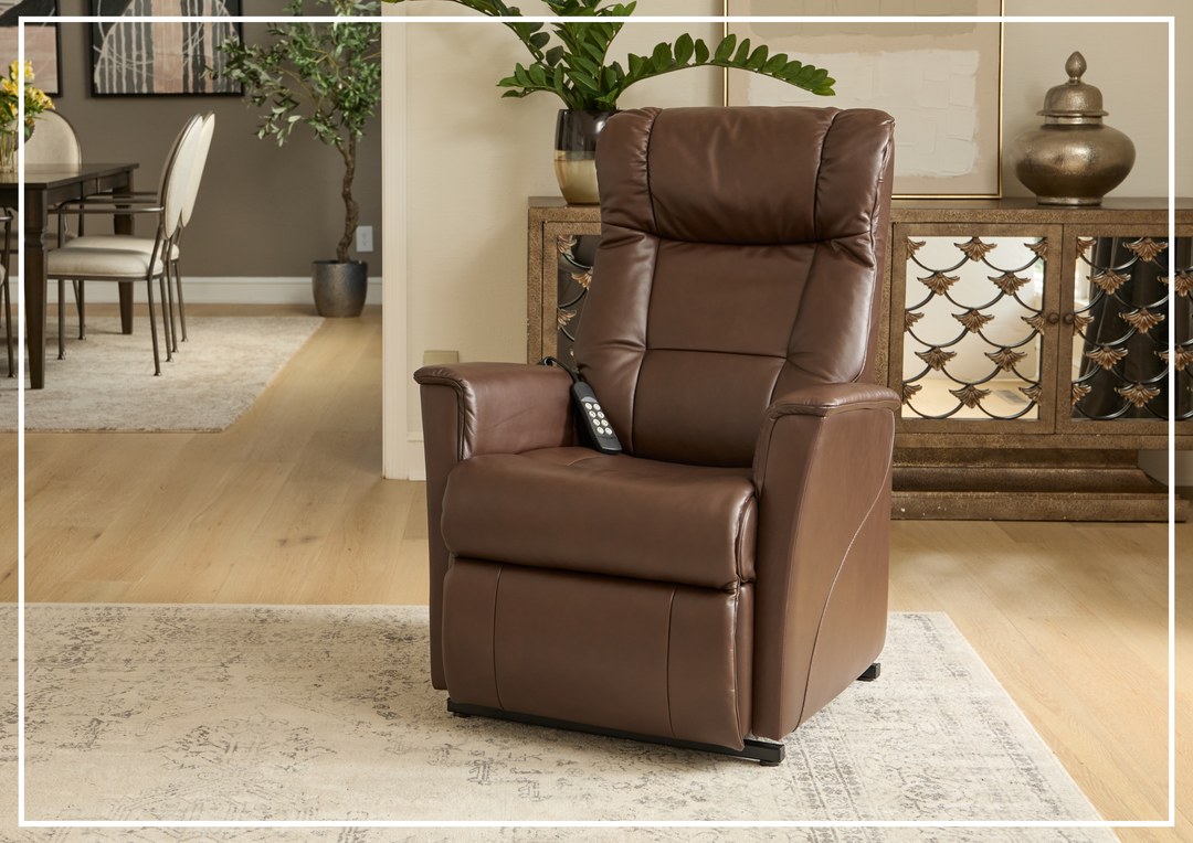Memphis Leather Lift Recliner Chair | Motorized Headrest | Fjords