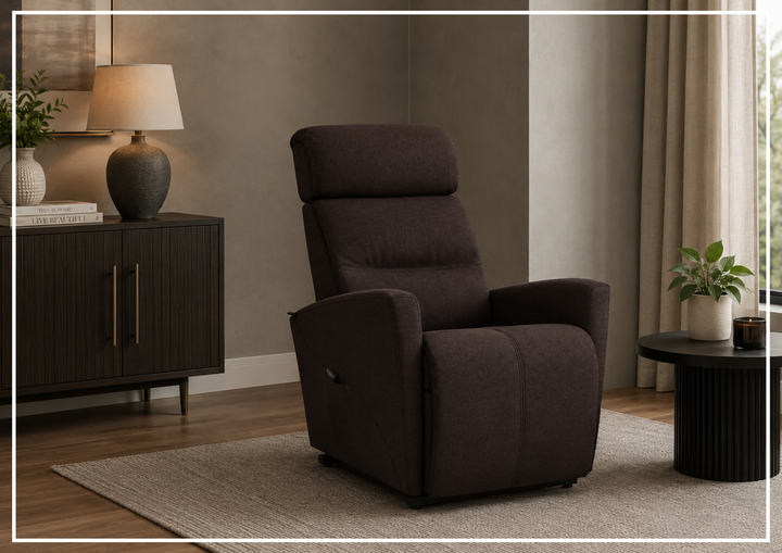 Milan Leather Lift Recliner Chair | Motorized Headrest | Fjords