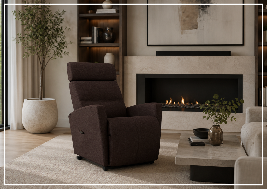 Milan Leather Lift Recliner Chair | Motorized Headrest | Fjords