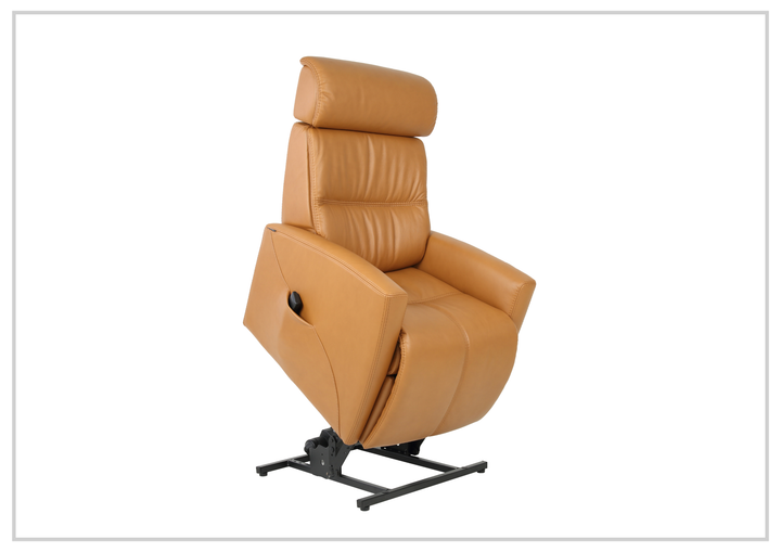 Milan Leather Lift Recliner Chair | Motorized Headrest | Fjords