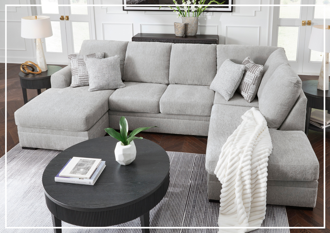 Gio Italia Gabrileigh 2-Piece U-Shaped Sectional Sofa with Chaise