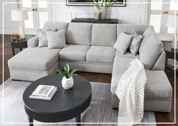 Gio Italia Gabrileigh 2-Piece U-Shaped Sectional Sofa with Chaise