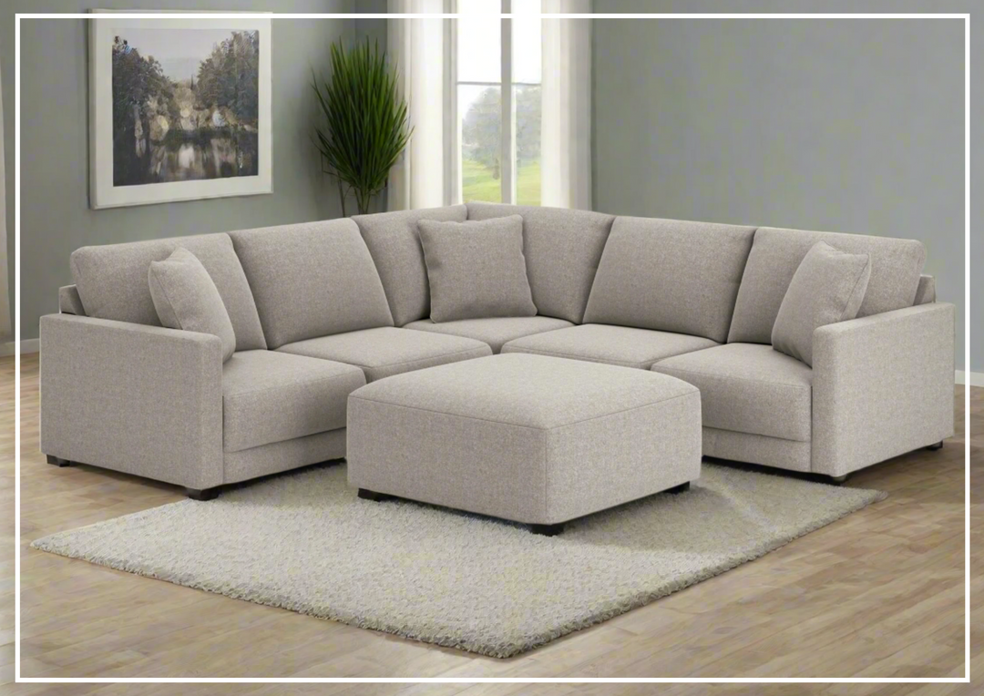 Gio Italia Katiny Modular Sectional in Shadow Gray, L-Shaped Design-Jennihome