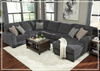 Modern Heritage Trecling 3-Piece Fabric Sectional With Chaise In Slate-Jennihome