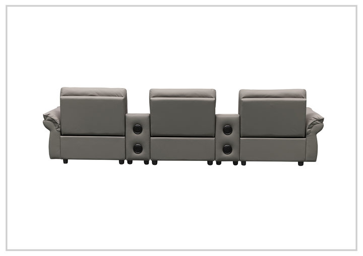 Montaro Sofa | Double Power Reclining | 2 Consoles | Klaussner