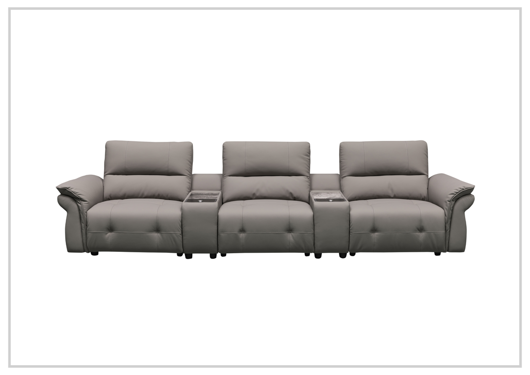 Montaro Sofa | Double Power Reclining | 2 Consoles | Klaussner