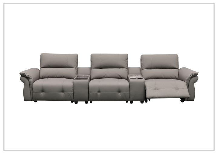 Montaro Sofa | Double Power Reclining | 2 Consoles | Klaussner