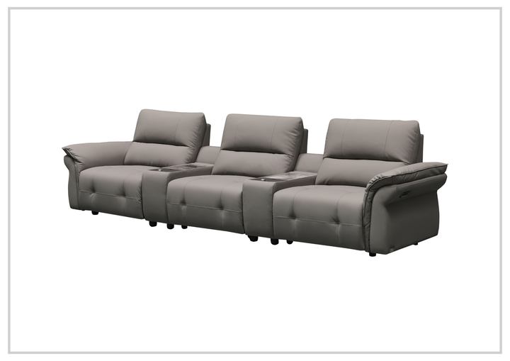 Montaro Sofa | Double Power Reclining | 2 Consoles | Klaussner