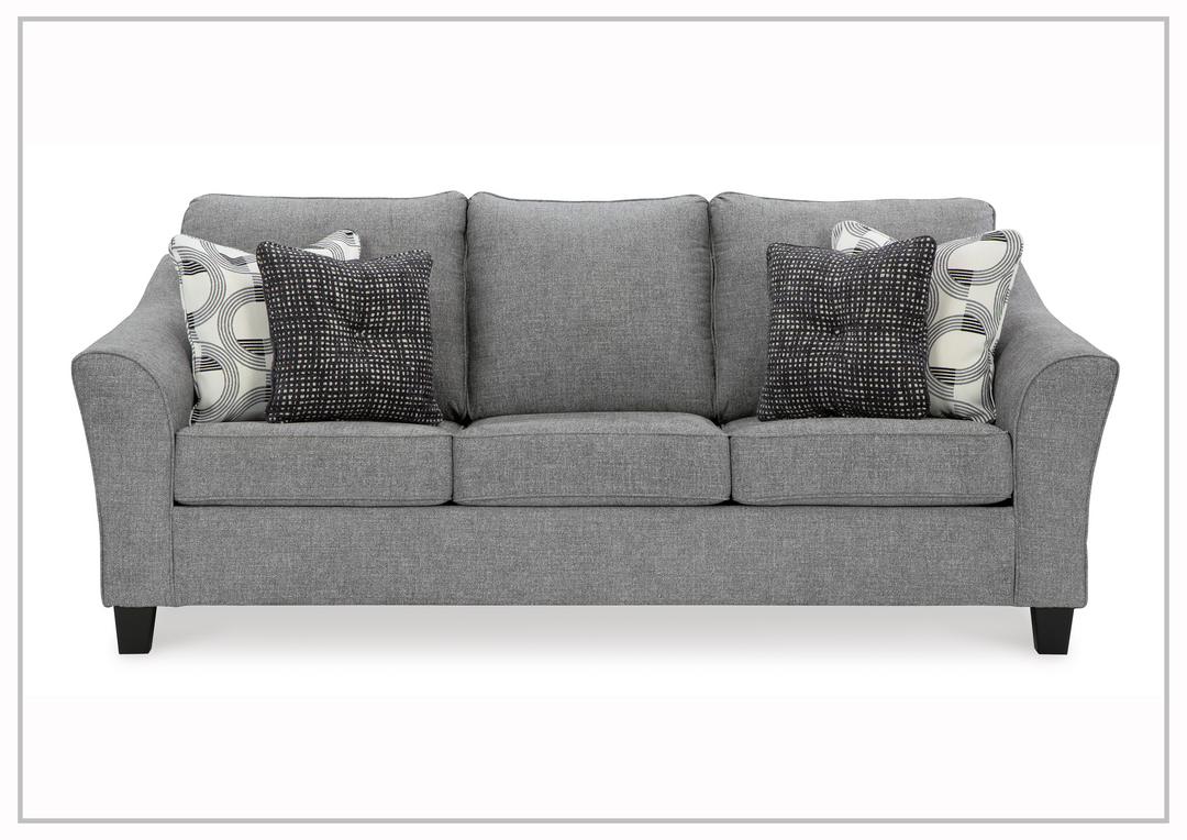 Gio Italia Montera Fabric Queen Sleeper Sofa in Smoke Gray