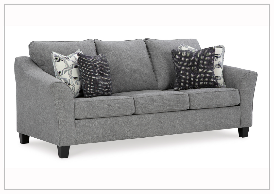 Gio Italia Montera Fabric Queen Sleeper Sofa in Smoke Gray