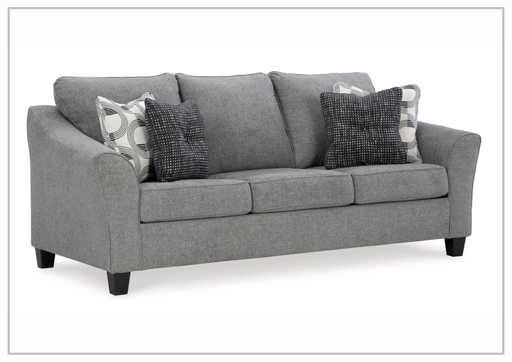 Gio Italia Montera Fabric Queen Sleeper Sofa in Smoke Gray