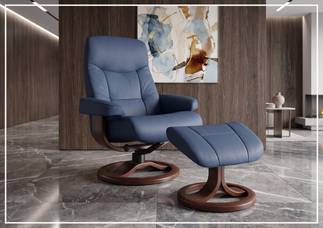 Muldal R Recliner Chair | Neck Support Swivel Base| Fjords
