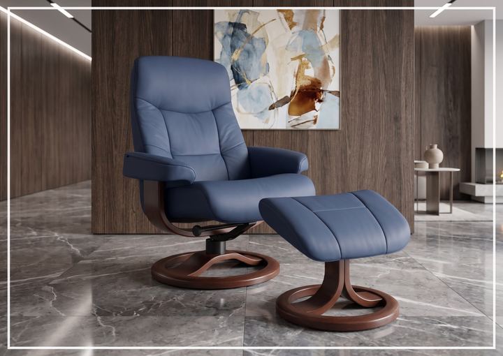 Muldal R Recliner Chair | Neck Support Swivel Base| Fjords