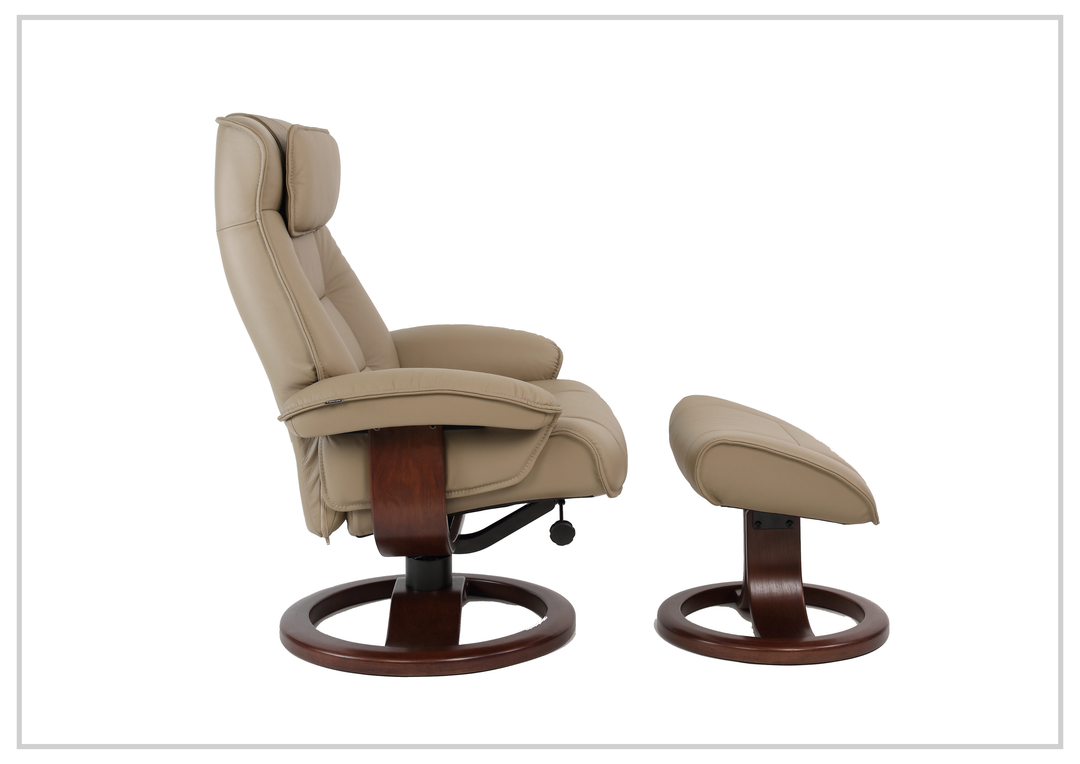 Mustang R Leather Recliner Chair | Foot Stool | Fjords - Jennihome