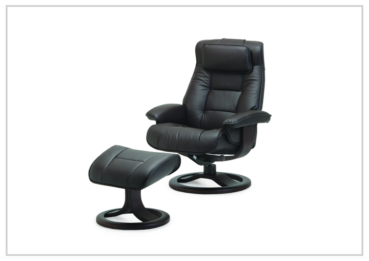 Mustang R Leather Recliner Chair | Foot Stool | Fjords - Jennihome