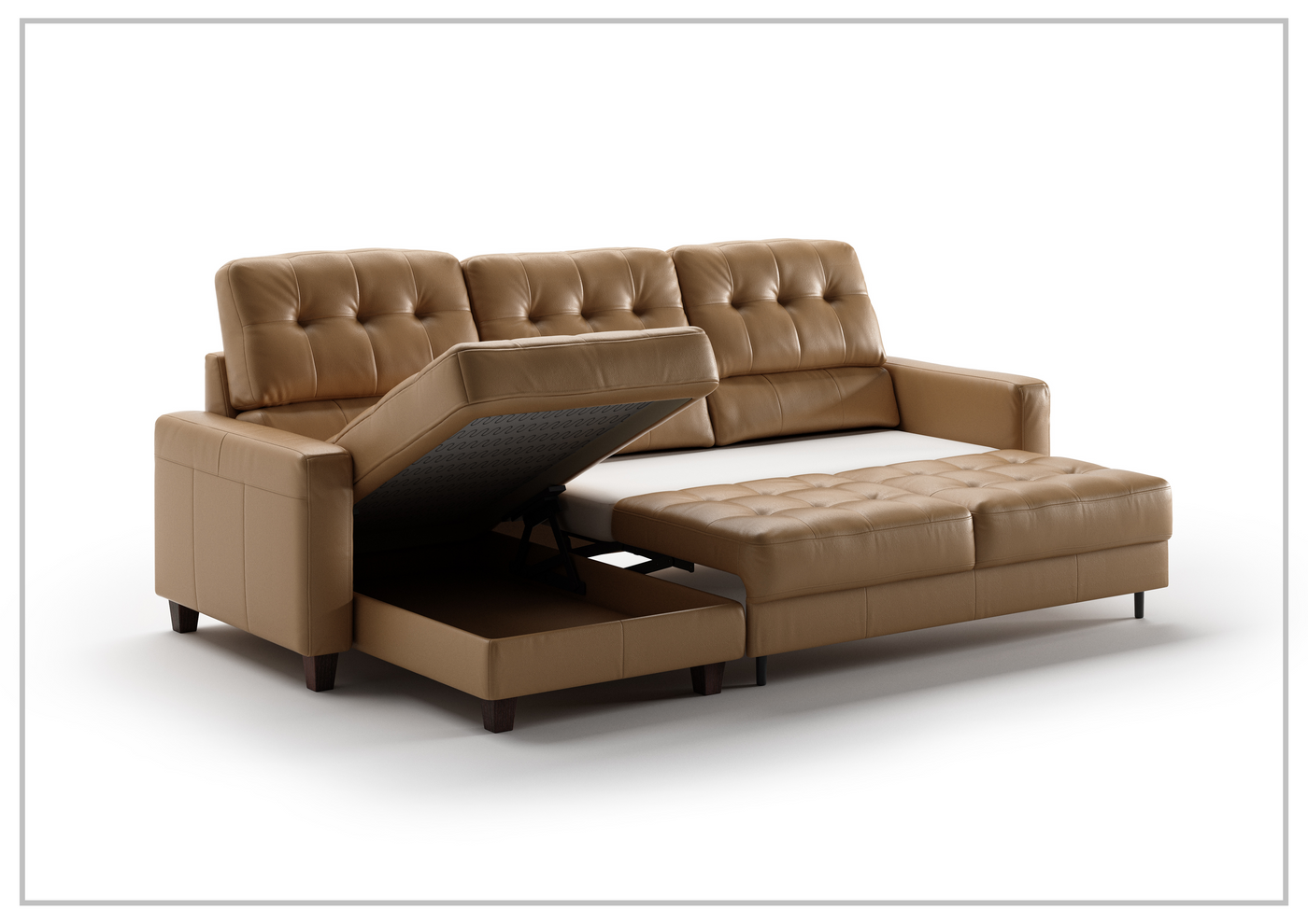 Luonto Noah L-shaped Sectional Sofa Sleeper with Reversible Chaise