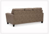 Gio Italia Nessa 3-Seater Faux Leather Fossil Queen Sleeper Sofa