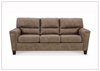 Gio Italia Nessa 3-Seater Faux Leather Fossil Queen Sleeper Sofa