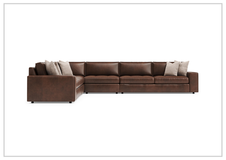 Nest Leather Sectional Sofa | L-Shape | Throw Pillow | Bernhardt - Jennihome