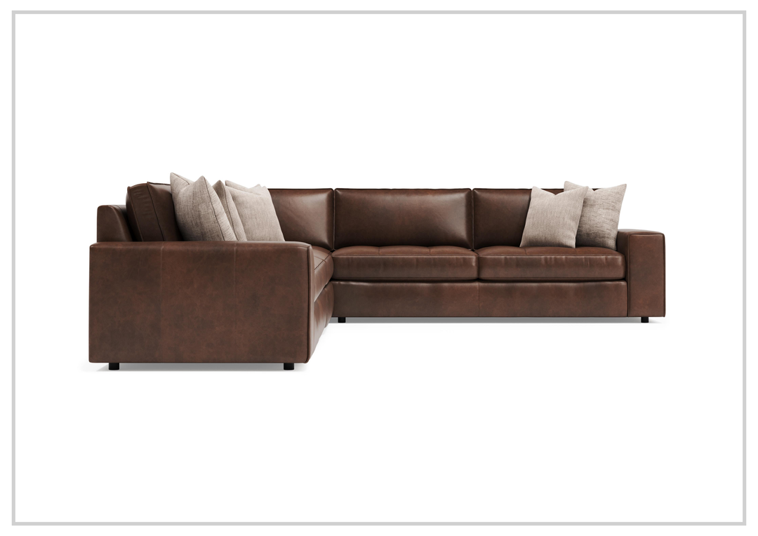 Nest Leather Sectional Sofa | L-Shape | Throw Pillow | Bernhardt - Jennihome
