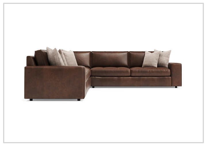 Nest Leather Sectional Sofa | L-Shape | Throw Pillow | Bernhardt - Jennihome