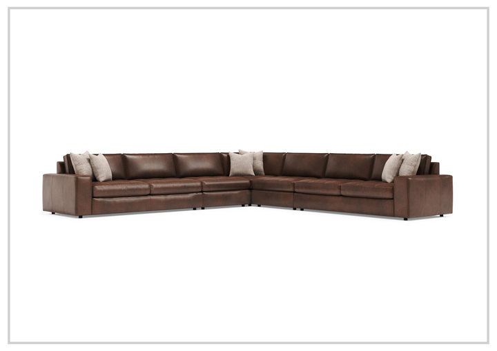 Nest Leather Sectional Sofa | L-Shape | Throw Pillow | Bernhardt - Jennihome