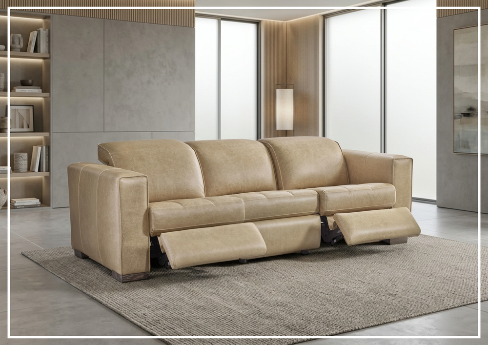 Nest Leather Power Reclining Sofa | Tight Back | Hidden Motion Controls | Bernhardt-Jennihome