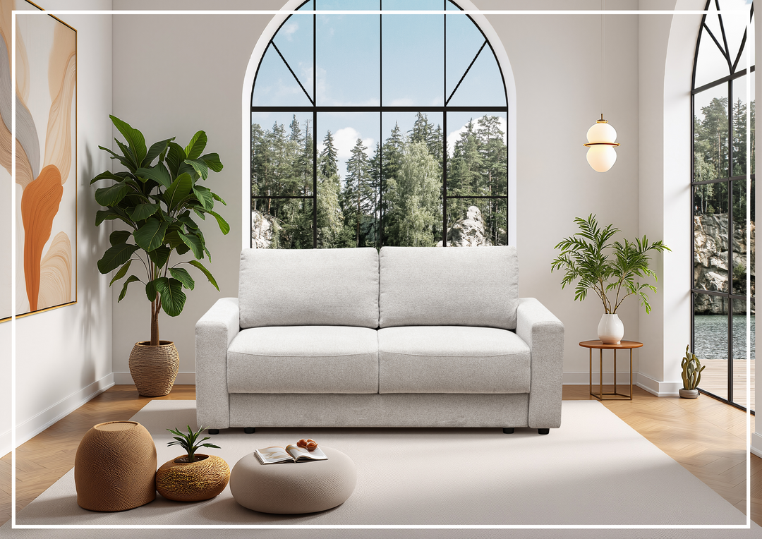 Klaussner Wigan Sleeper Sofa in Leather and Fabric Option-Jennihome