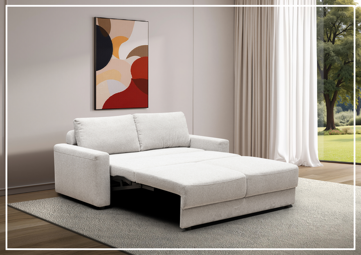 Klaussner Wigan Sleeper Sofa in Leather and Fabric Option-Jennihome