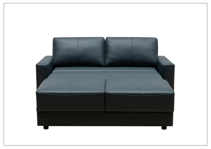 Klaussner Wigan Sleeper Sofa in Leather and Fabric Option-Jennihome