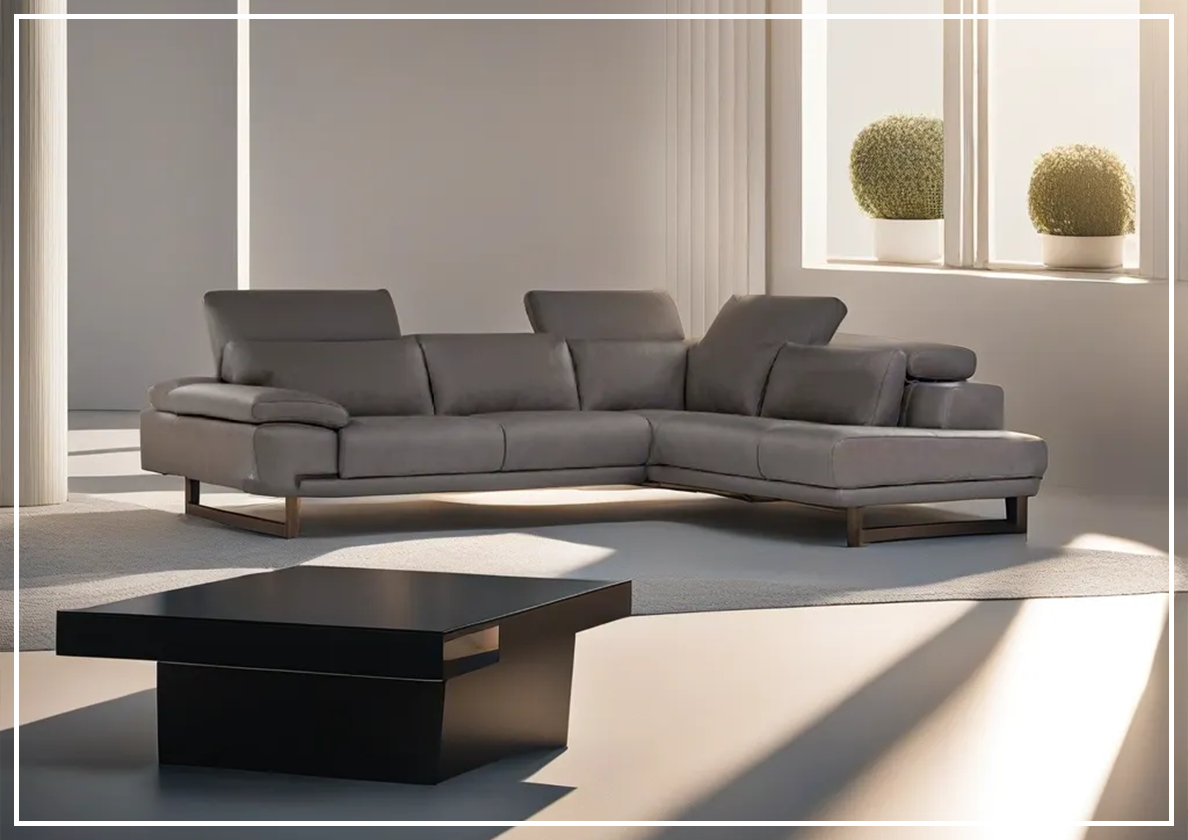 Nicoletti Italia Jersey Chaise Sectional With Adjustable Headrest