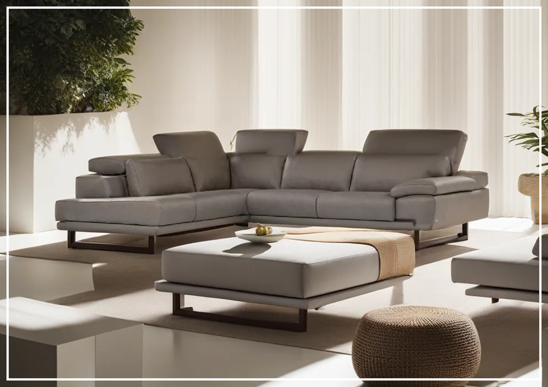 Nicoletti Italia Jersey Chaise Sectional With Adjustable Headrest