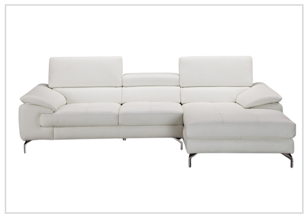 Nivone Premium Leather Sectional Sofa In White